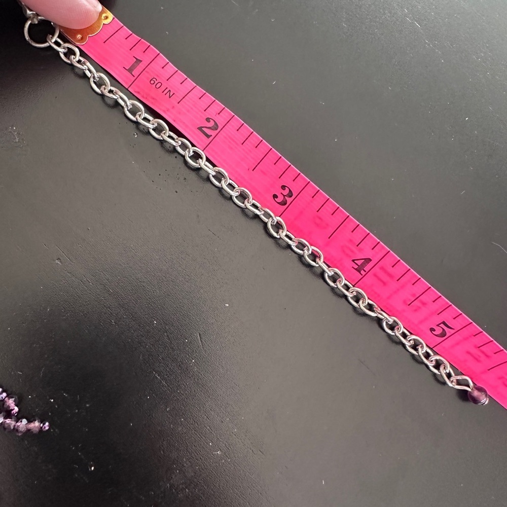 Purple Potay beaded tassel necklace by Himalayan Gems - Picture 10 of 13